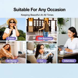 Cordless Hair Straightener Brush: Portable USB-C rechargeable hot comb. Rapid heating, anti-scald design & ionic technology for frizz-free travel hair.
