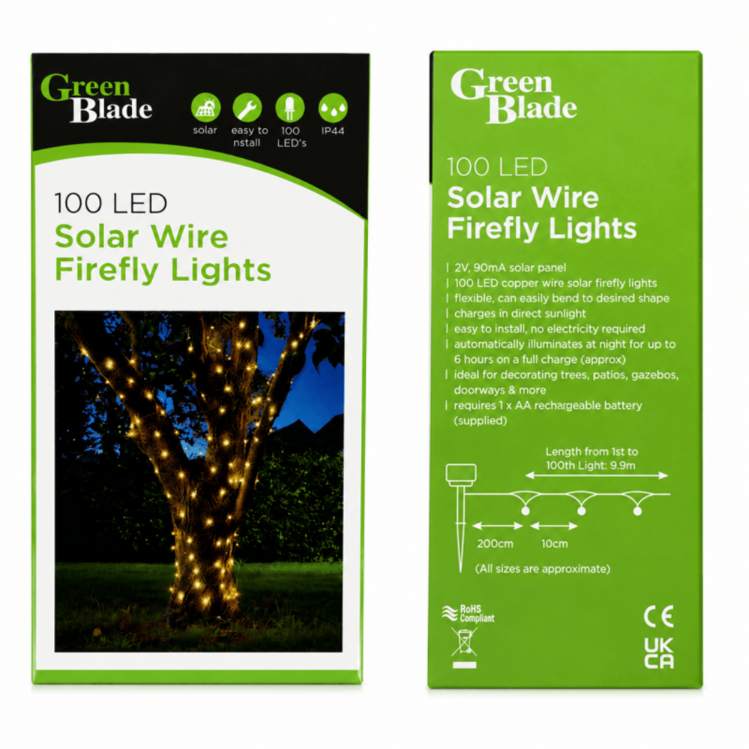 100 LED Solar Fairy Lights Outdoor – Warm White Firefly String Lights on Copper Wire for Garden Trees, Shrubs & Patios – Waterproof IP44 - Image 2