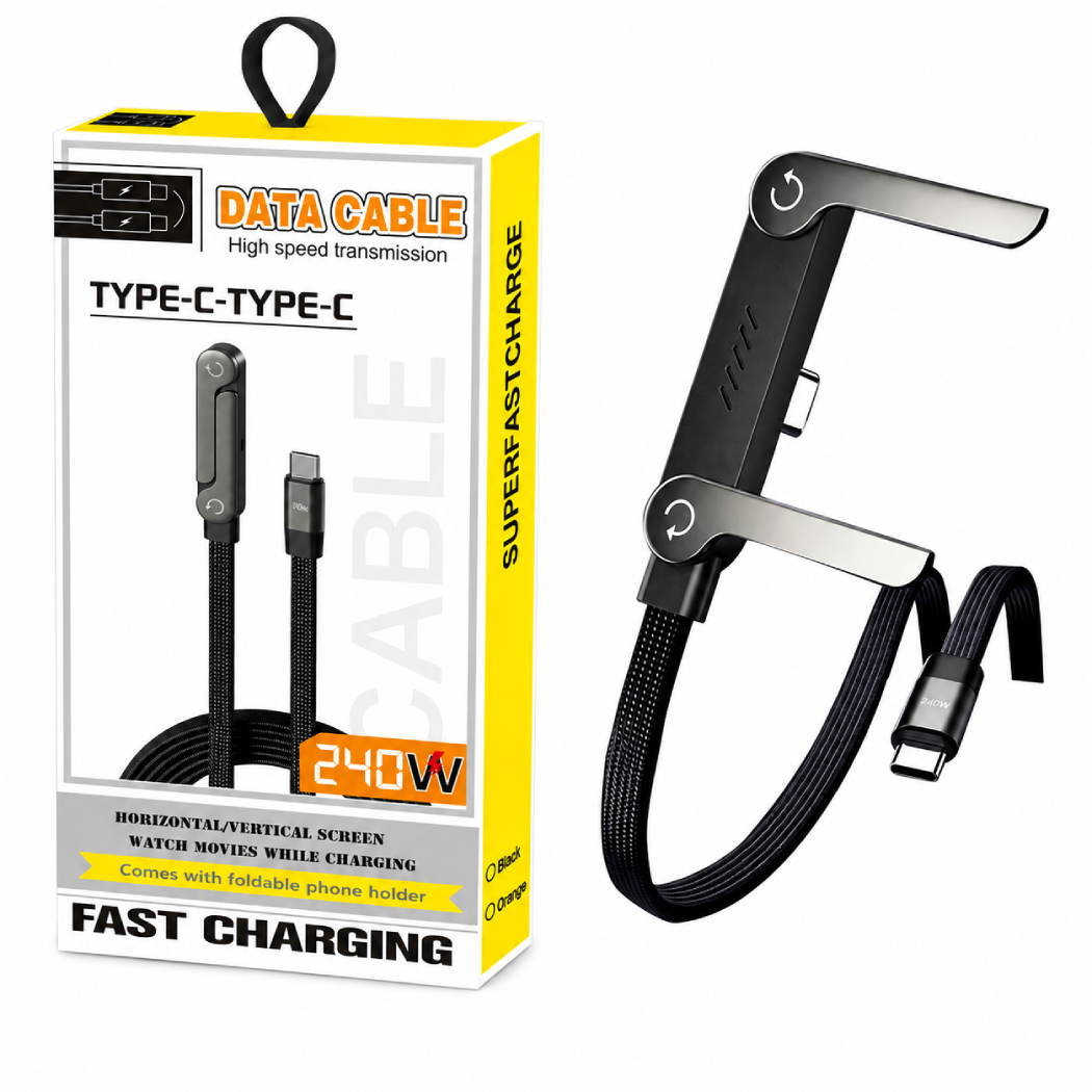 240W Fast Charging Cable with Phone Stand