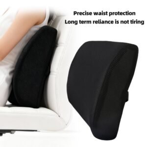 Memory Foam Lumbar Support Pillow - Orthopedic Back Rest Cushion for Office Chair, Car Seat & Wheelchair - Ergonomic Sciatica & Posture Pain Relief