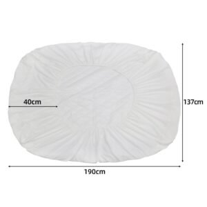 Waterproof Mattress Protector Double Bed – Extra Deep 40cm Fitted Skirt – Breathable & Hypoallergenic Mattress Encasement Comfort Bed Cover