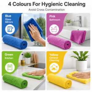 Microfiber Rags (8 Pack) – Multi-Purpose Microfibre Cloth Set for Home, Kitchen & Car – Ultra Absorbent, Lint-Free & Reusable Cleaning Towels