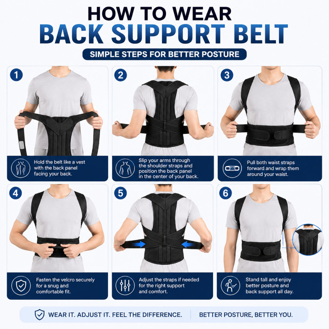 Adjustable Posture Corrector for Men & Women – Full Back Support Brace for Pain Relief, Shoulder & Lumbar Support - Image 5