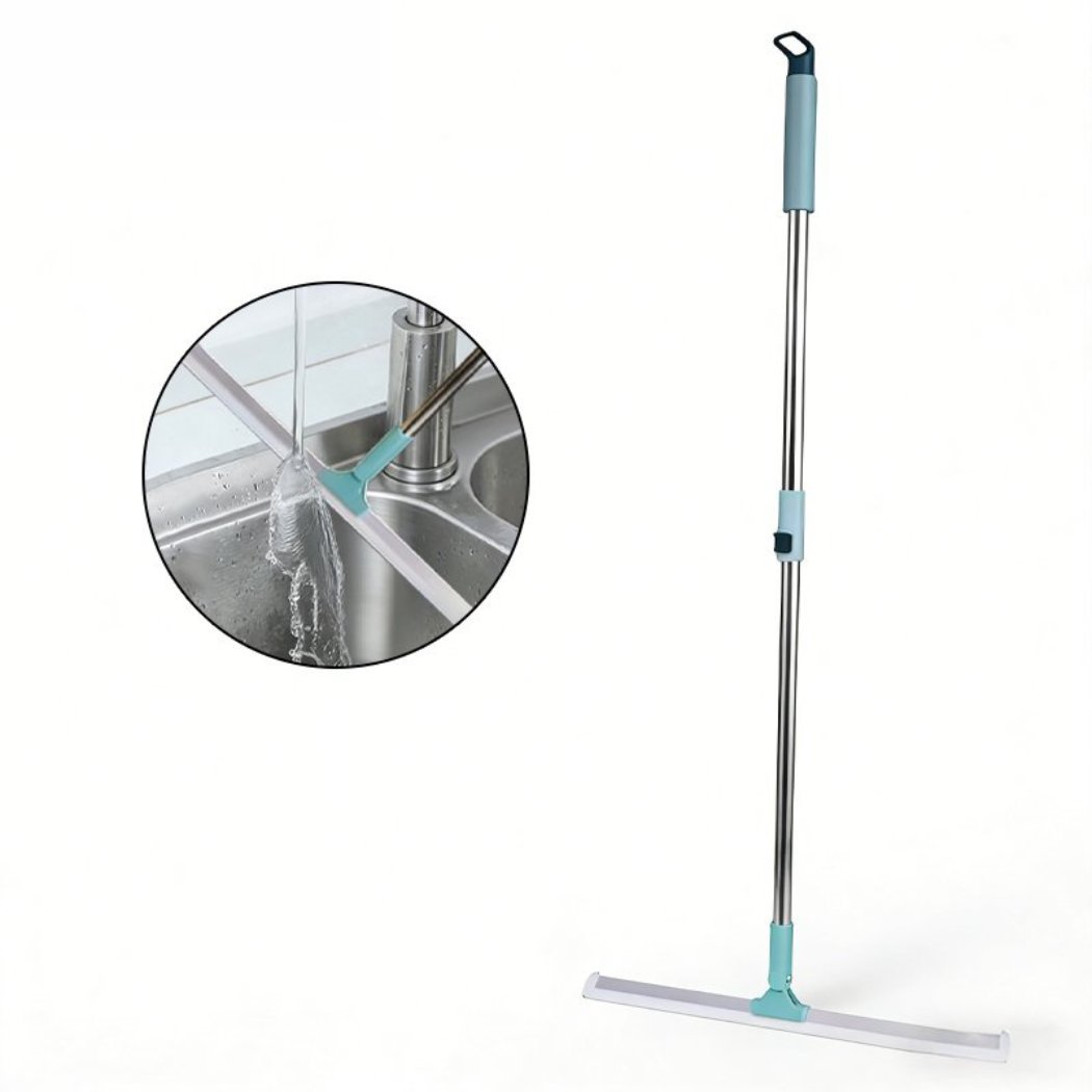 39" Extendable Window Squeegee with Swivel Head. 2-in-1 floor & glass cleaner for bathrooms & tiles. Reach high spots easily with a foam handle. Shop now! - Image 2