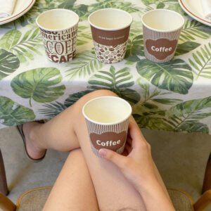 50PCS Disposable Paper Drinking Cups 4oz Paper Cups for DIY Wedding Party Picnic BBQ Travel Random Color