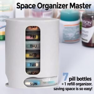 Weekly Pill Organiser 7 Day, Extra Large Pill Box for Vitamins & Fish Oil – XL Medication Case with Easy-Open Lids (BPA-Free)