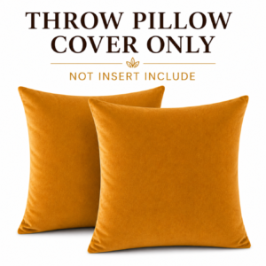 Luxury Velvet Cushion Covers 45x45cm – Set of 4 Soft Decorative Throw Pillow Cases with Invisible Zip for Sofa & Bedroom