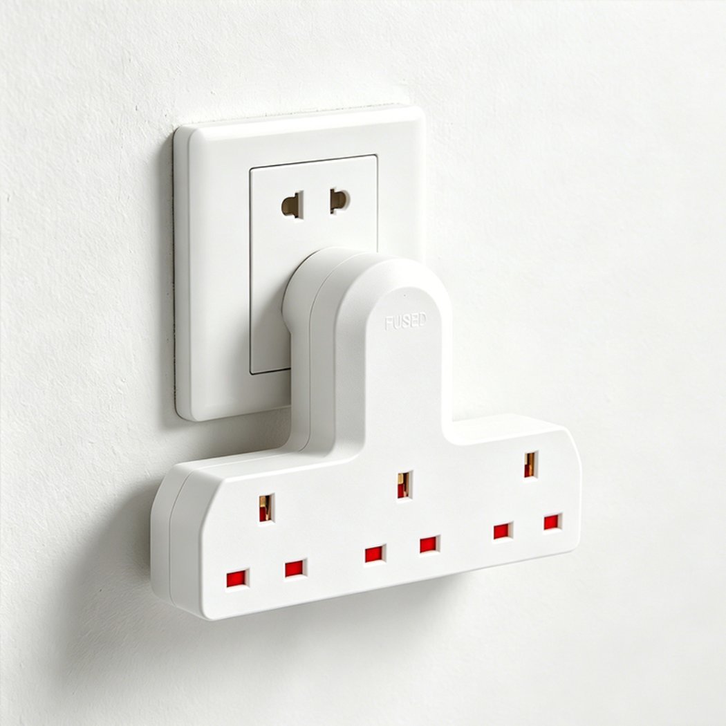 3 Way UK Plug Extension Adaptor