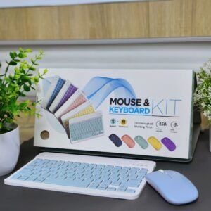 Wireless Keyboard and Mouse Combo – Rechargeable Bluetooth Keyboard Mouse Kit, Slim & Quiet for PC, Laptop & Office